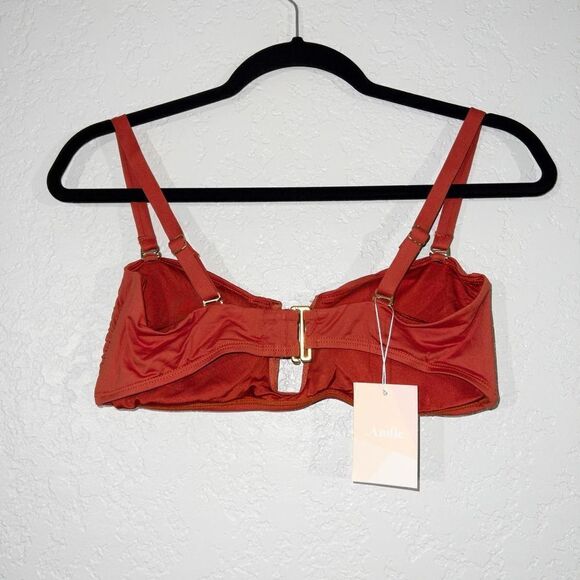 NWT Andie Terracotta‎ Orange Cartagena Strapless Swimsuit Top Size Small - Picture 5 of 6
